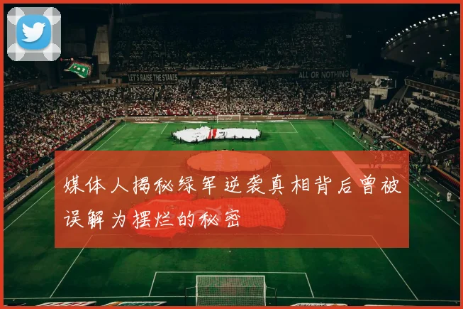 媒体人揭秘绿军逆袭真相背后曾被误解为摆烂的秘密